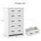 Tall Storage Dresser with 5 Slide Out Drawers and Smooth Metal Slide Rail Perfect for Any Room